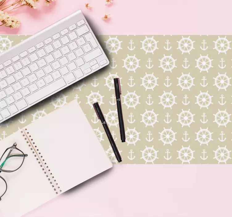 Eski denizcilik elemanları desen fare altlığı - TenStickers