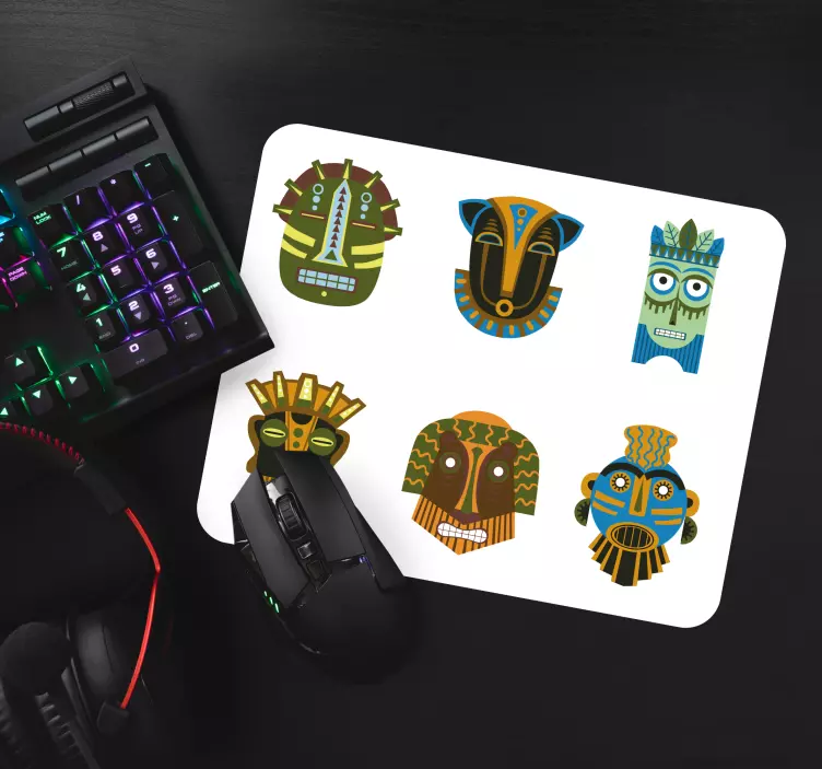 Farklı afrika simgeleri orijinal fare altlığı - TenStickers