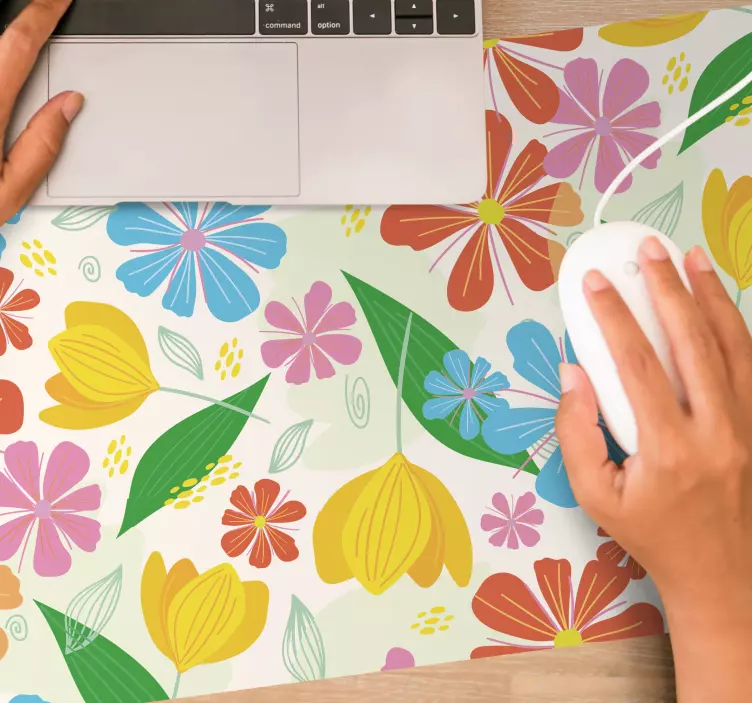 Geleneksel çiçek mousepad patlaması - TenStickers