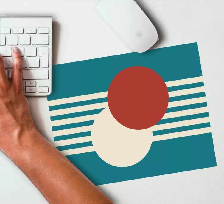 Geometrik dairesel kompozisyon desenler mouse pad - TenStickers