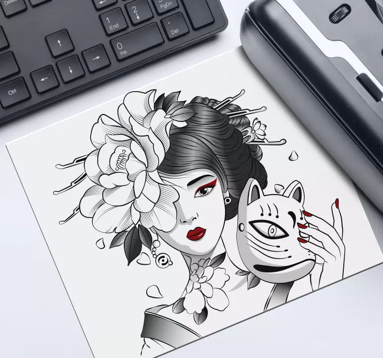 Gotik anime kız mousepad - TenStickers