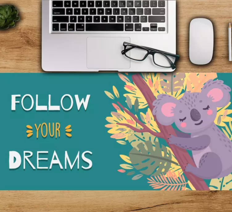 Hayallerini takip et koala orijinal mouse pad - TenStickers