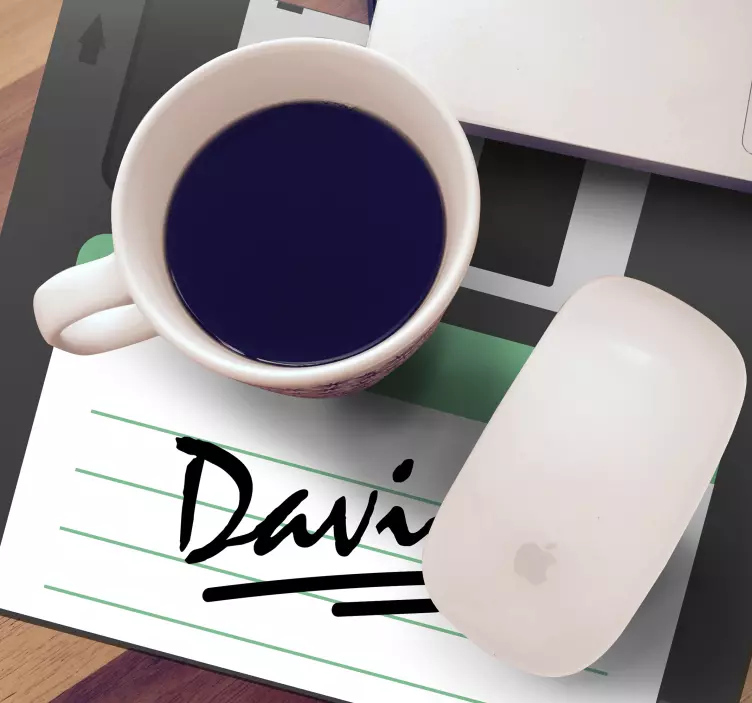 Kişiselleştirilmiş not defteri fare paspası - TenStickers