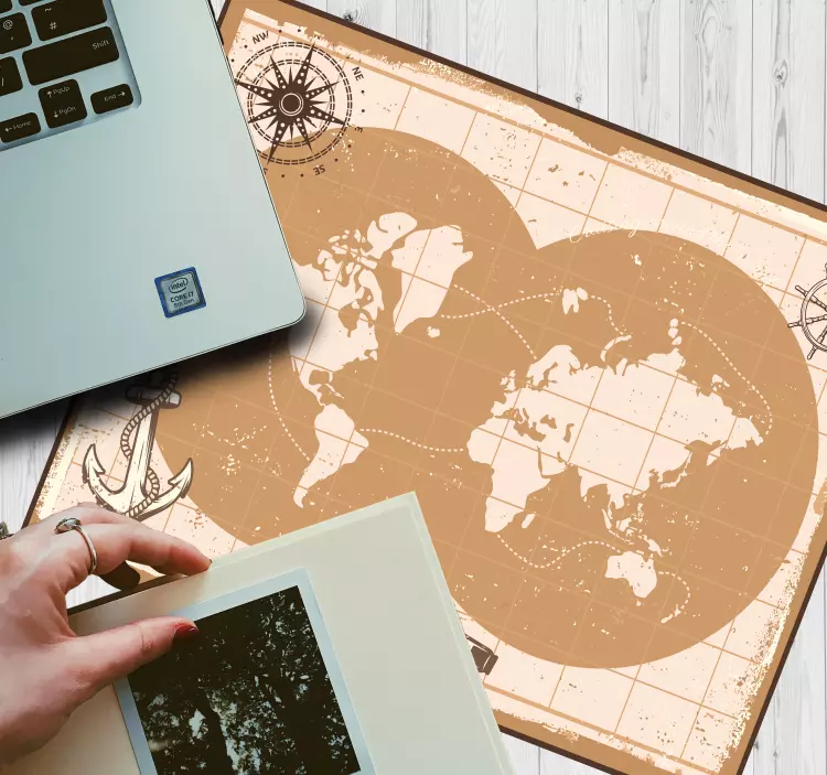 Klas bej dünya haritası dünya haritası mouse pad - TenStickers