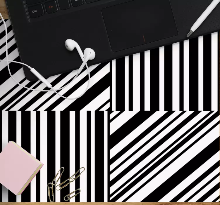 Kozmopolit tarzda siyah zebra baskılı fare altlığı - TenStickers