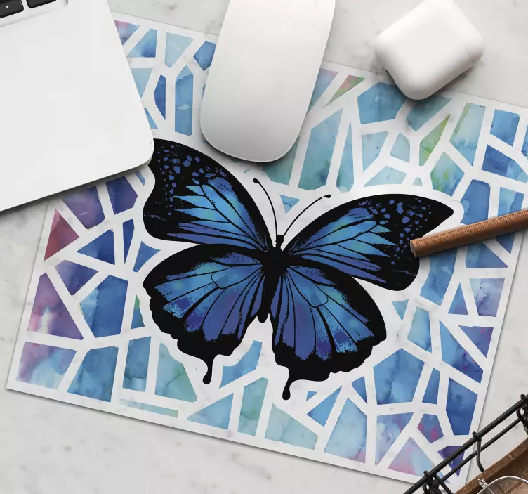 Moda kelebekler desen mozaik mousepad - TenStickers