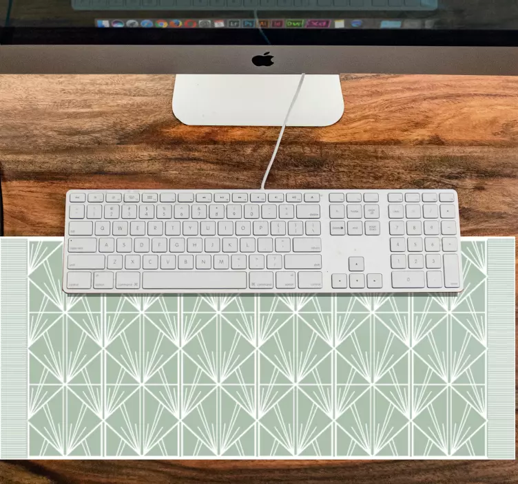 Modern yeşil ve beyaz dekor orijinal mouse pad - TenStickers