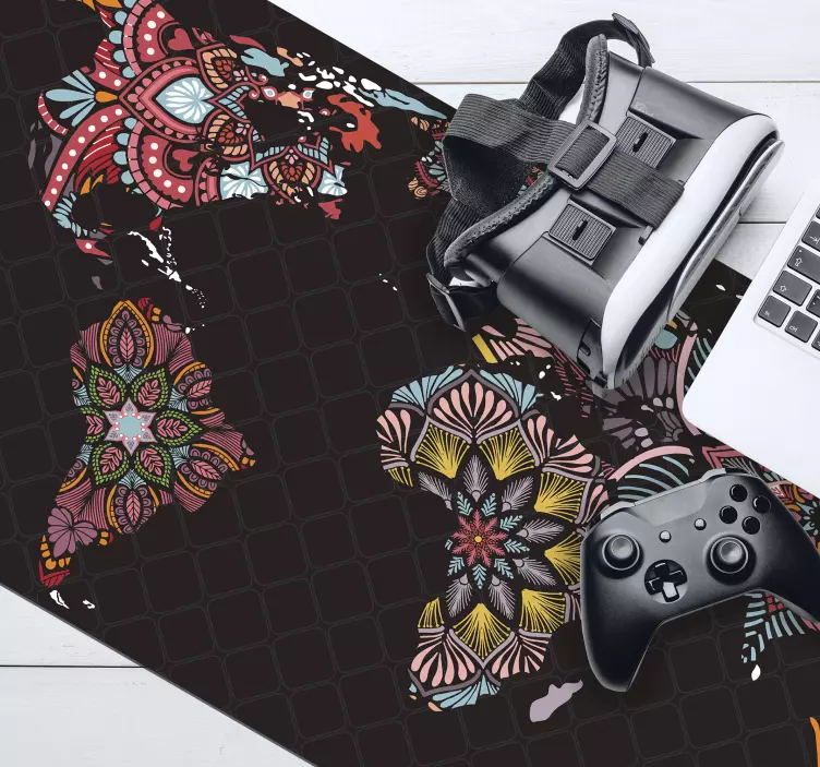Renkli dünya haritası mouse pad - TenStickers