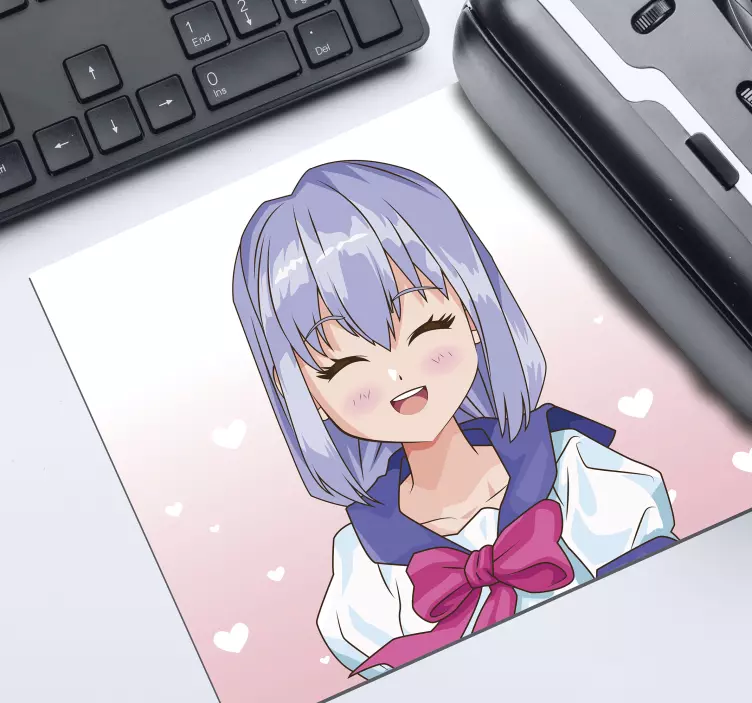 Sevimli anime kız mouse pad - TenStickers