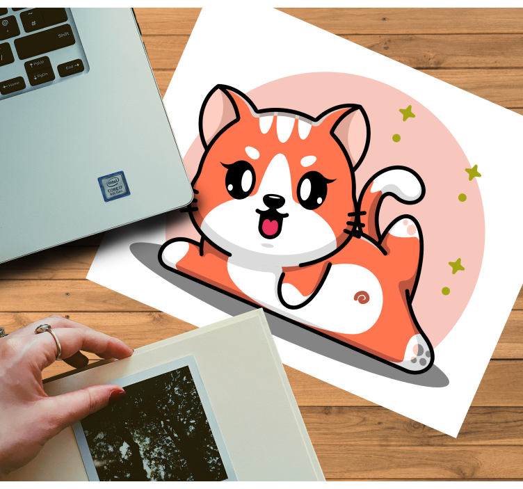 Oyuncu kedi anime mouse pad - TenStickers