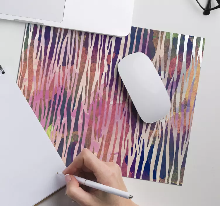 Soyut çizgiler doku zebra mouse pad - TenStickers