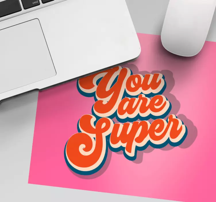 Sen süper alıntı tasarım mouse pad tırnak - TenStickers