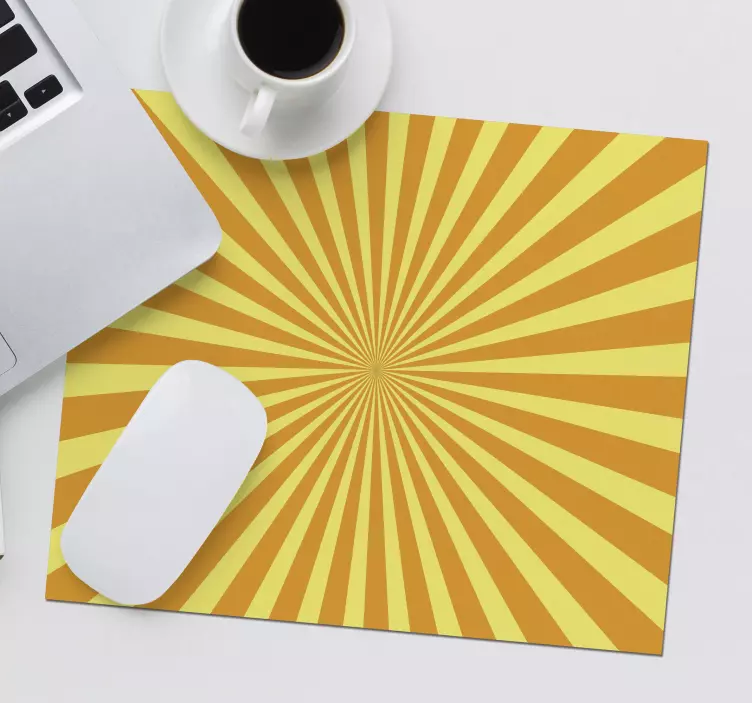 Turuncu tonları mouse pad ile soyut gün batımı - TenStickers