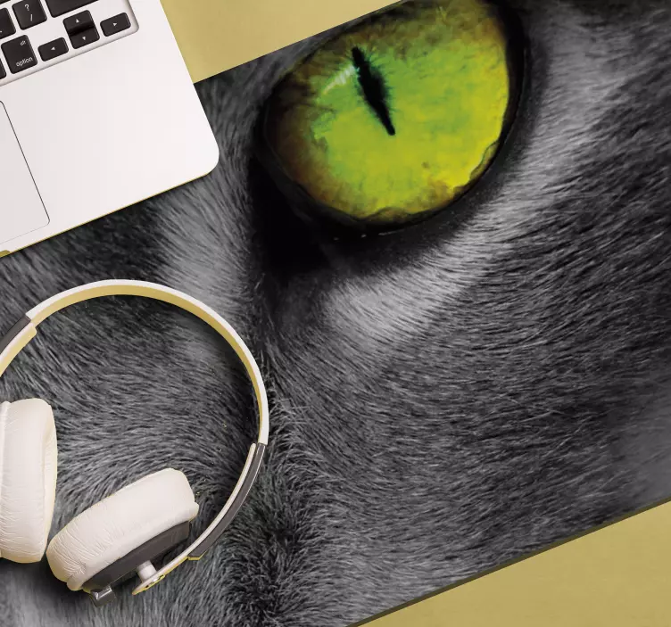 Yeşil kedi gözü orijinal mouse pad - TenStickers