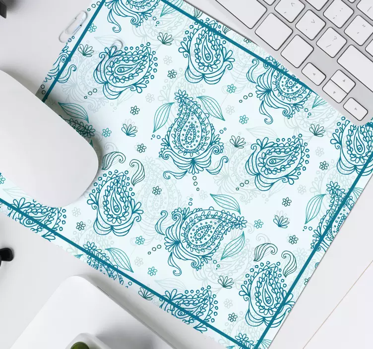 Zarif çiçek motifi desenler mouse pad - TenStickers