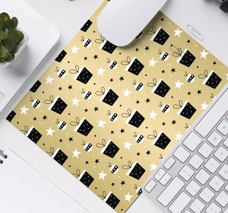 Zarif hediye kutusu modeli yılbaşı mousepad - TenStickers