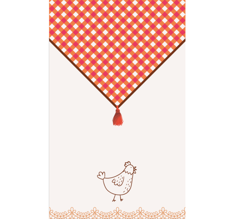 Geleneksel kır tarzı mutfak stor perde - TenStickers