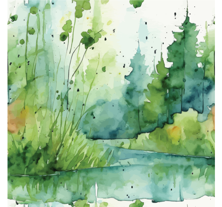 Soyut bataklık banyo stor perde - TenStickers