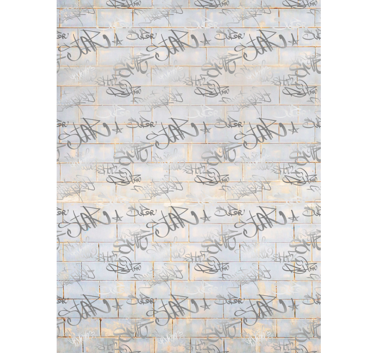 Gri grafiti orijinal stor perde - TenStickers