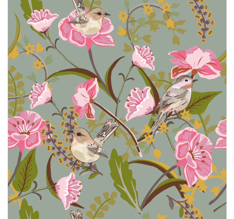 çiçekler mutfak stor perde - TenStickers