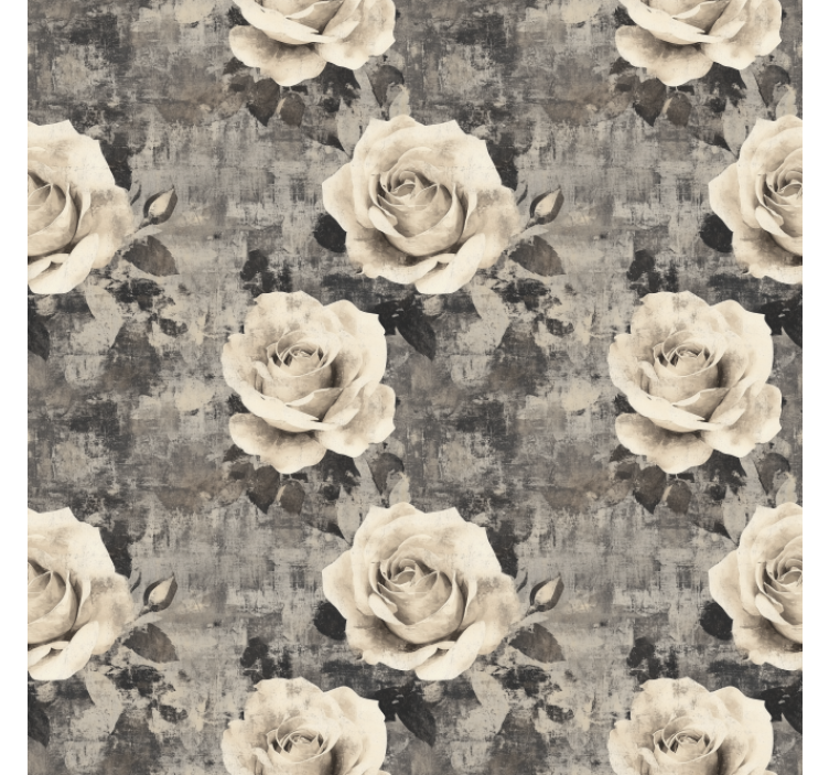 Marmur çiçekleri mutfak stor perde - TenStickers