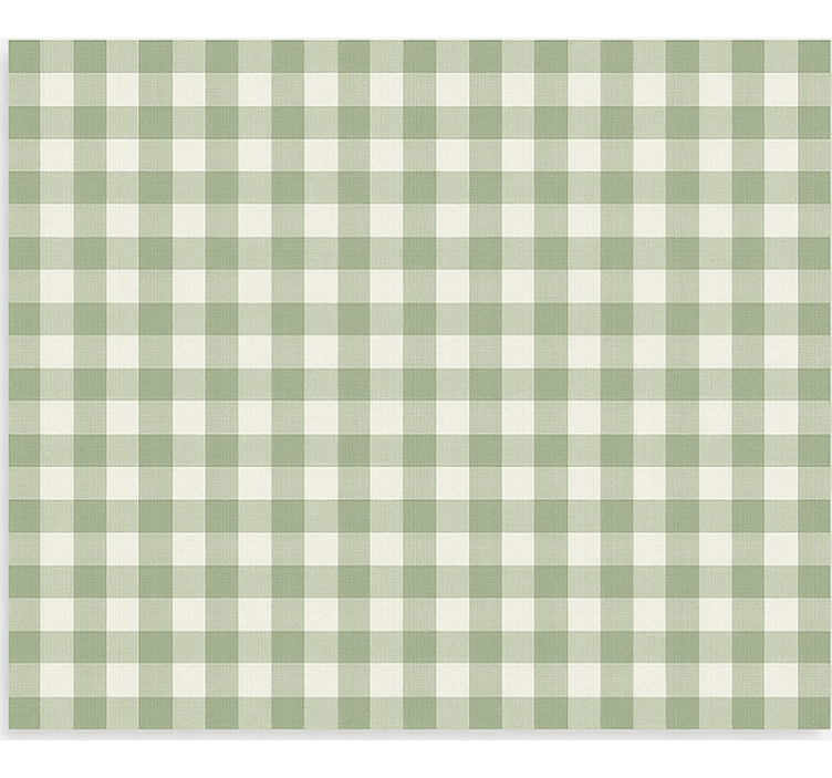 Yeşil kumaş deseni mutfak stor perde - TenStickers