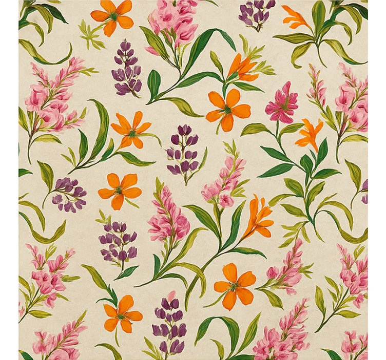 Yemyeşil çiçek deseni oturma odası stor perde - TenStickers