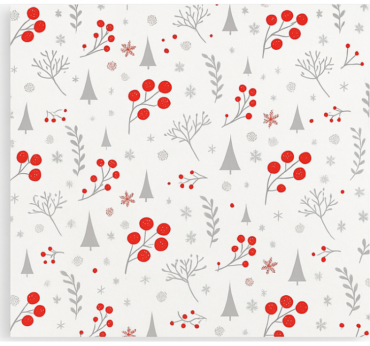 Eski noel deseni oturma odası stor perde - TenStickers