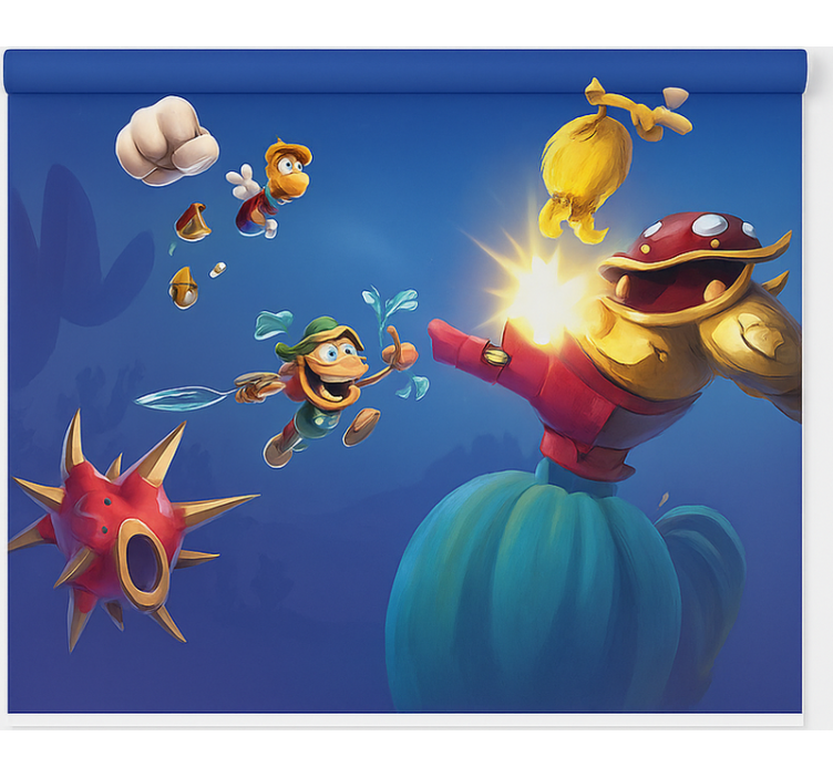 Oyun savaş çatışması geek desenli stor perde - TenStickers