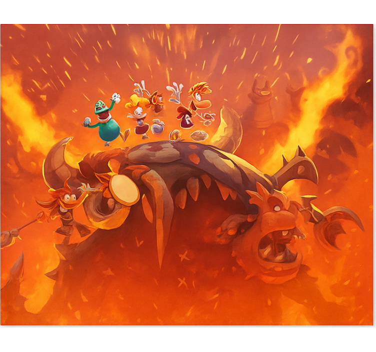 Canavara karşı ateşli zafer geek desenli stor perde - TenStickers