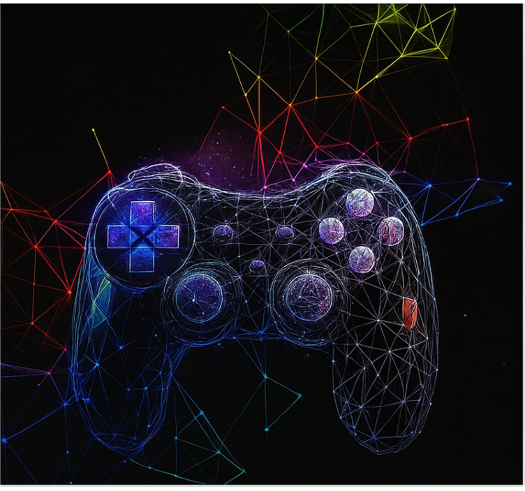 Oyun dna konsolu geek desenli stor perde - TenStickers