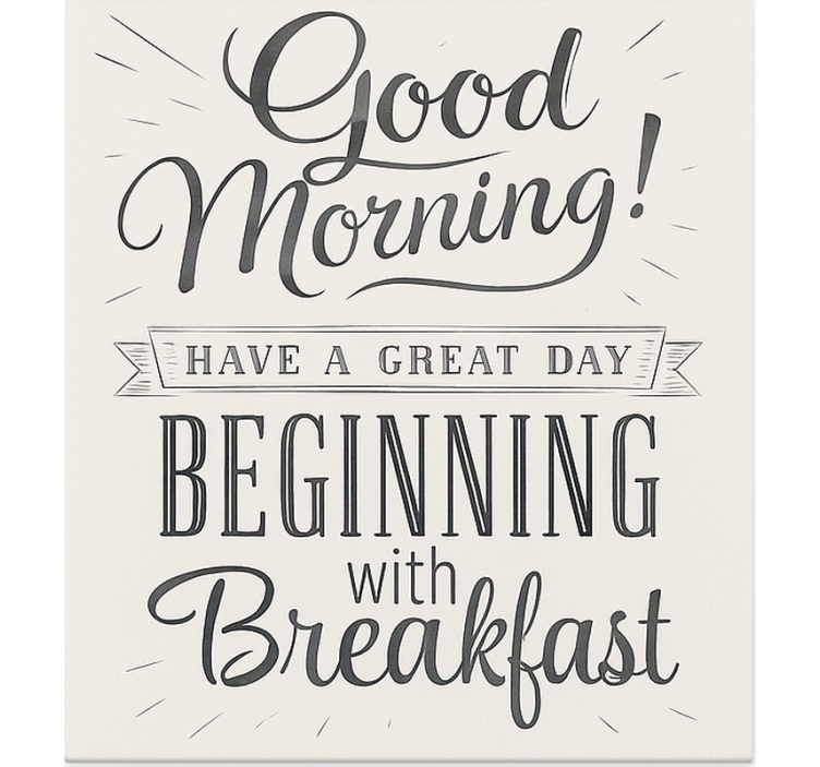 Günaydın kahvaltısı yemek odası stor perde - TenStickers