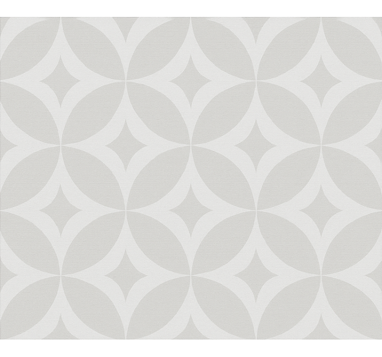 Geometrik elmas deseni yemek odası stor perde - TenStickers