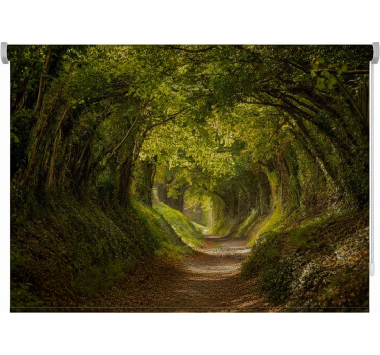 Ağaçlar stor perde İngiliz yeşil yolu - TenStickers