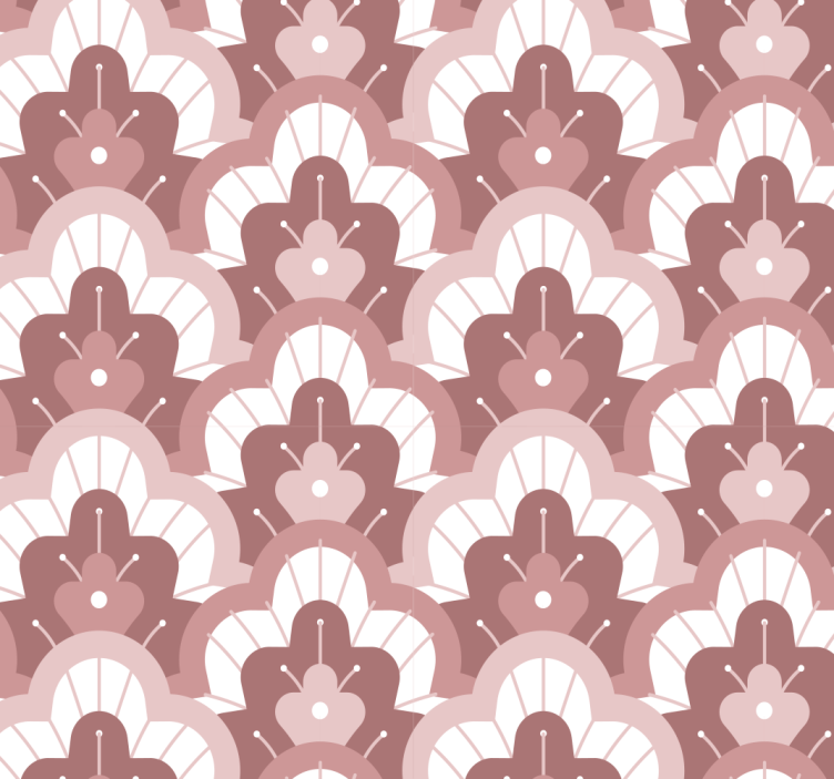 Yemek odası stor perde vintage pembe - TenStickers