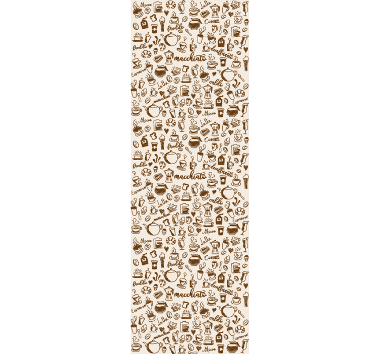 Yemek odası stor perde İtalyan kahve geleneği - TenStickers