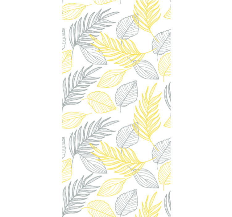 Yemek odası stor perde yaprak deseni - TenStickers