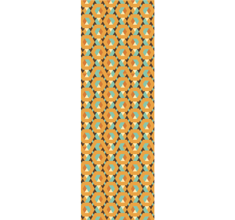 Yemek odası stor perde geometrik sakin şekiller - TenStickers