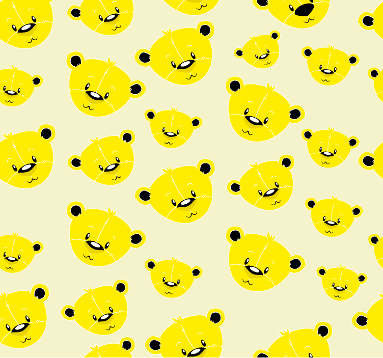 Çocuk odası stor perde sevimli ayıcık deseni - TenStickers