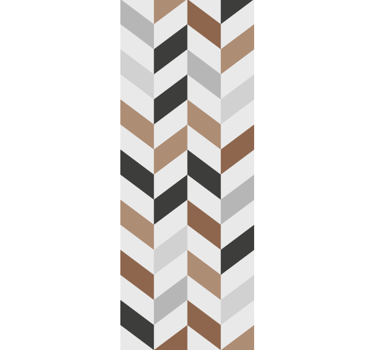 Genç odası stor perde - soyut zigzag deseni - TenStickers