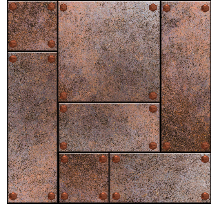 Genç odası stor perde metal plakalar ile - TenStickers