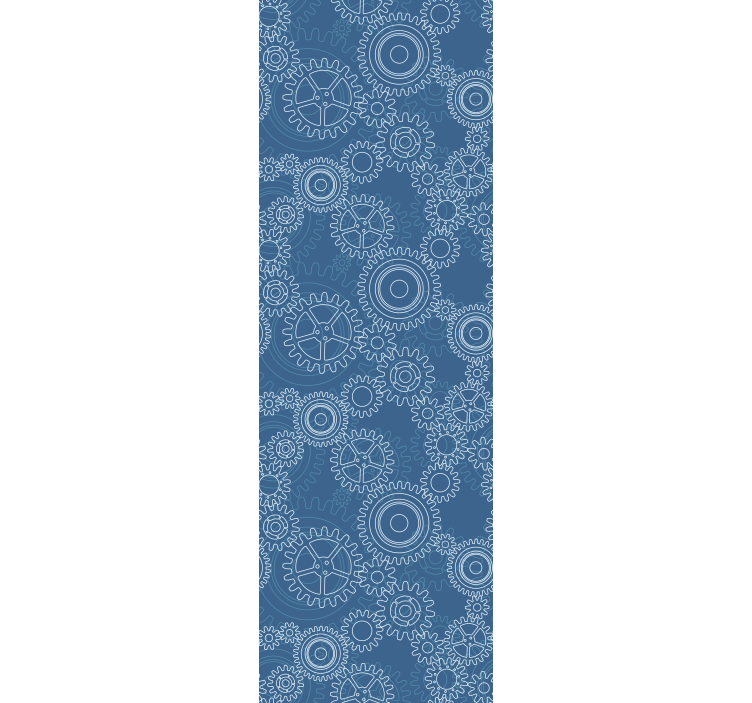 Genç odası stor perde 3d mekanik zincir deseni - TenStickers