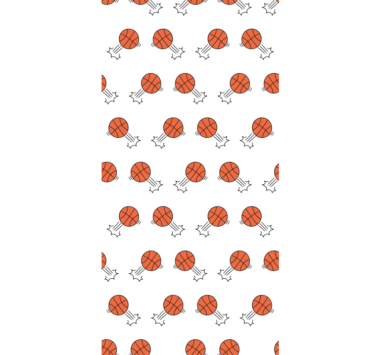 Genç odası stor perde - el çizimi basketbol arka planı - TenStickers