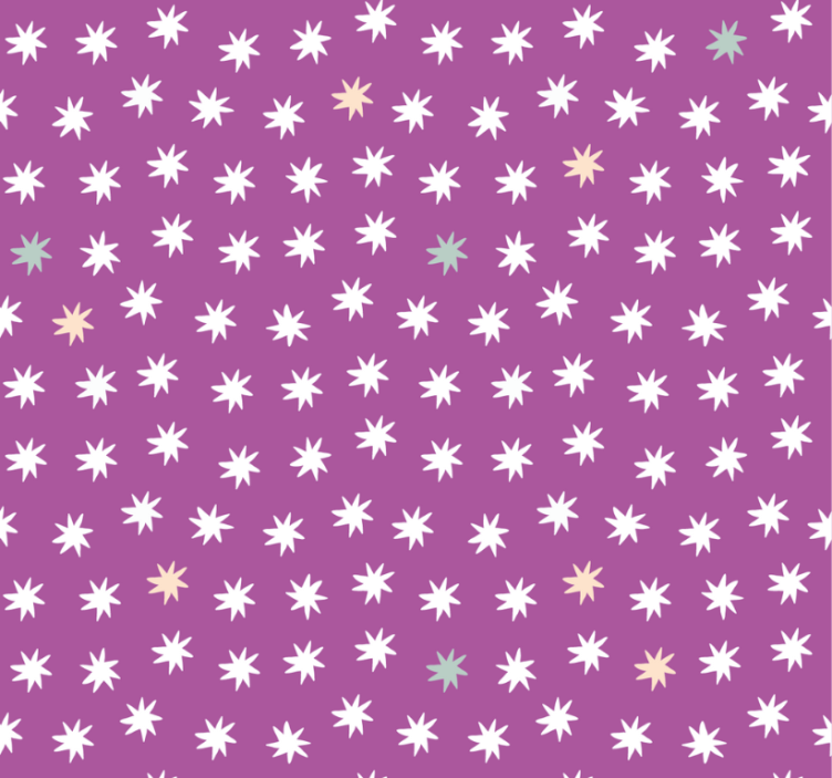 Genç odası stor perde çocuklar için beyaz yıldızlar - TenStickers