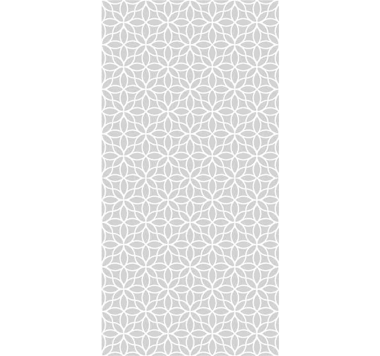 Gri stor perde modern gri ve beyaz desenli - TenStickers