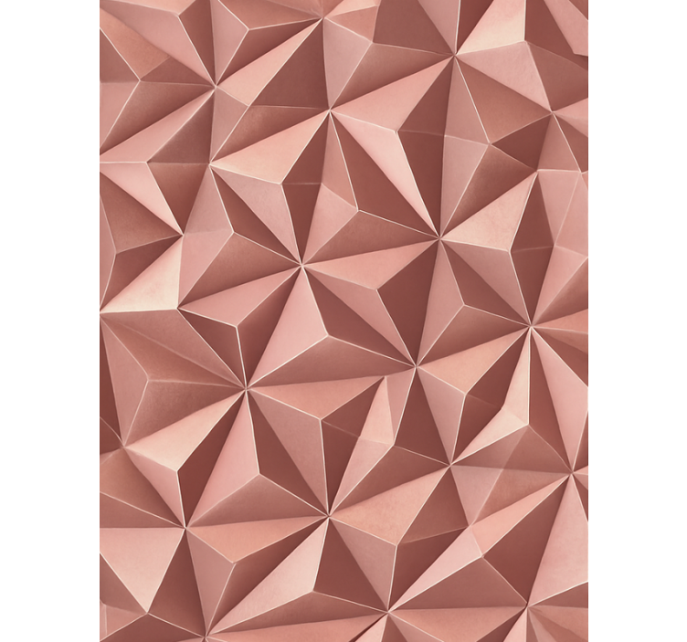 Pembe stor perde - rose gold soyut geometrik folyo - TenStickers