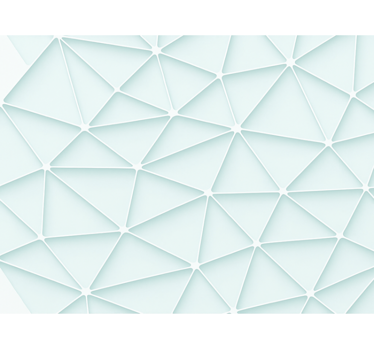 Mavi stor perde Üçgen desenli - TenStickers