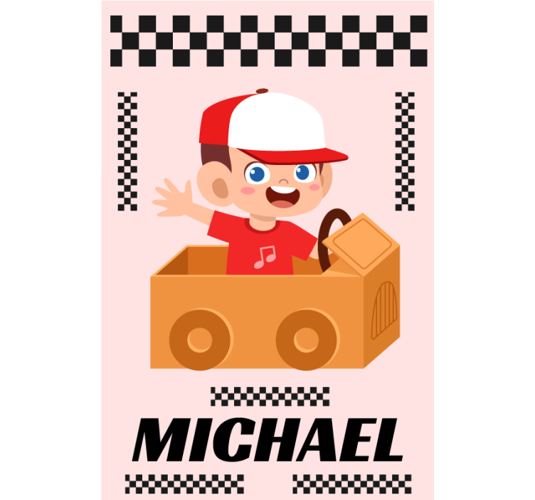 Animasyonlu yarış macerası özelleştirilebilir stor perde - TenStickers