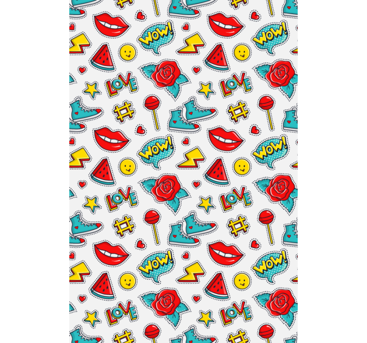 çizgi film eğlenceli çocukları Stor perde çiziyor - TenStickers