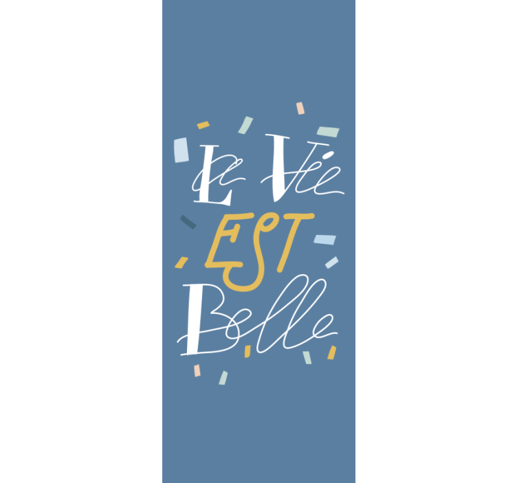 Zarif metin ana yatak odası Stor perde - TenStickers